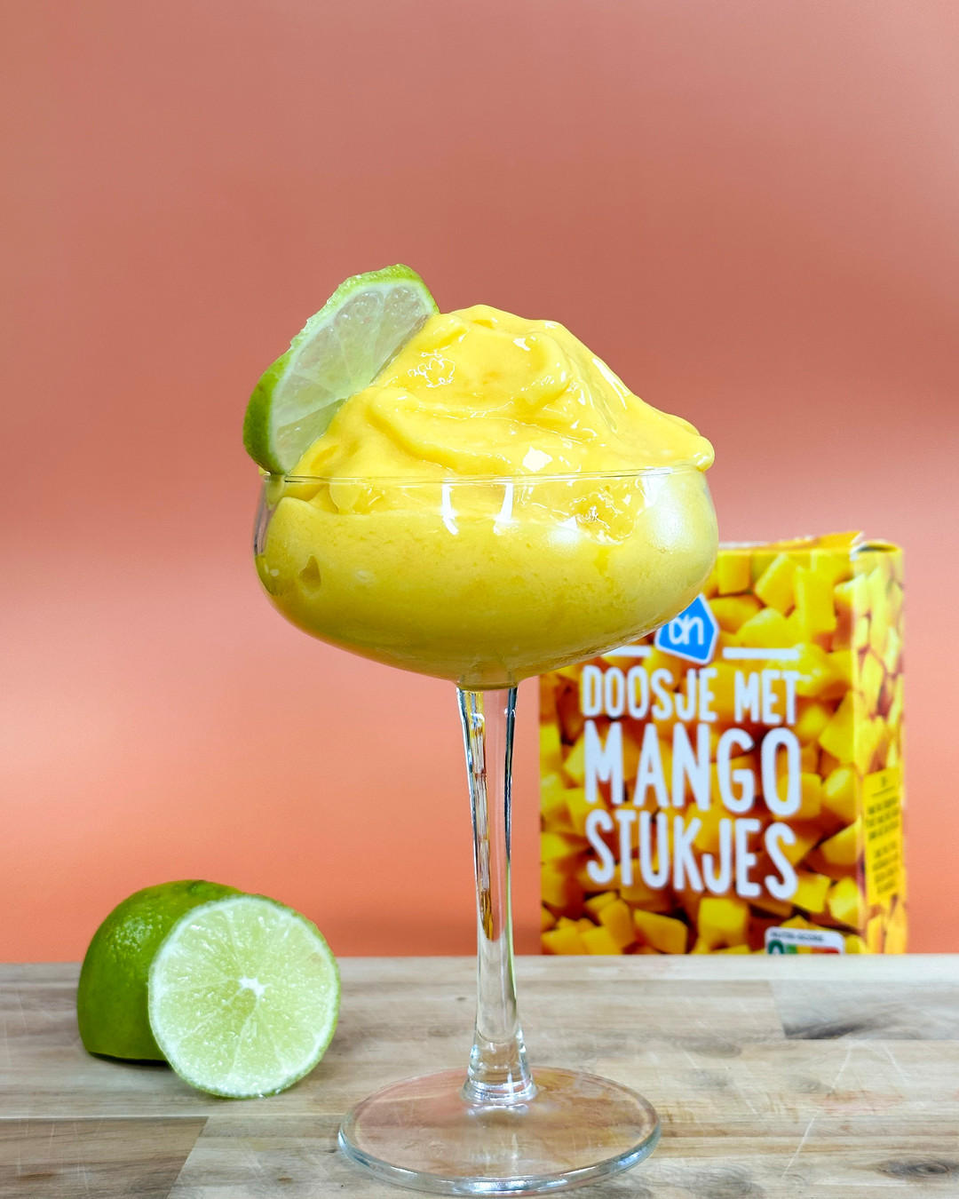 Protein cocktail frozen mango margarita